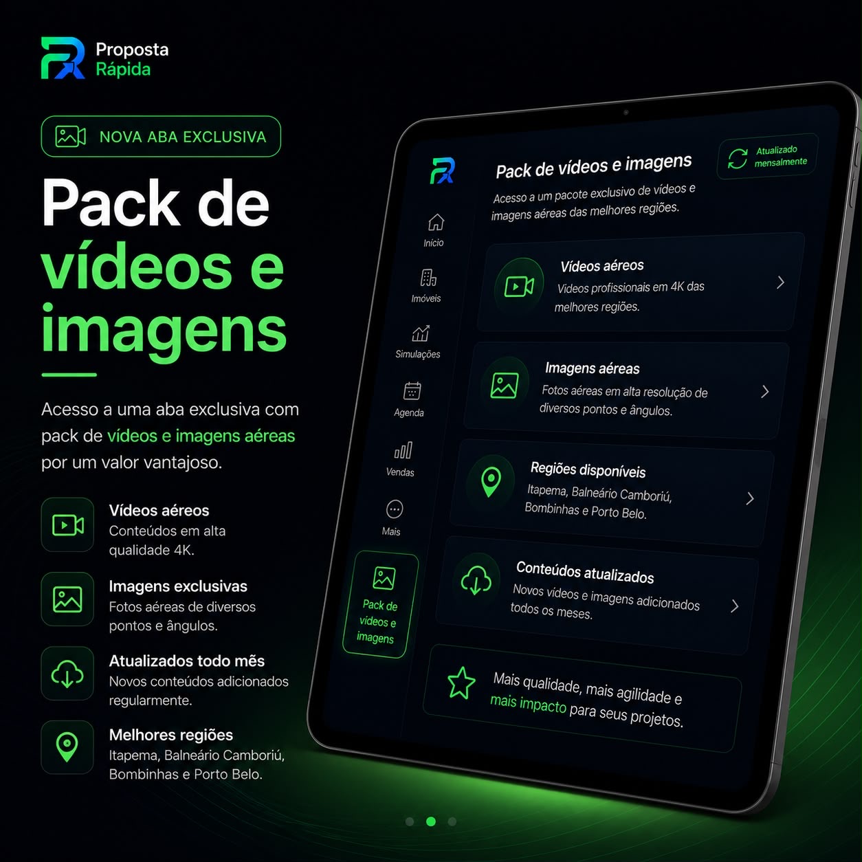 Pack de vídeos e imagens